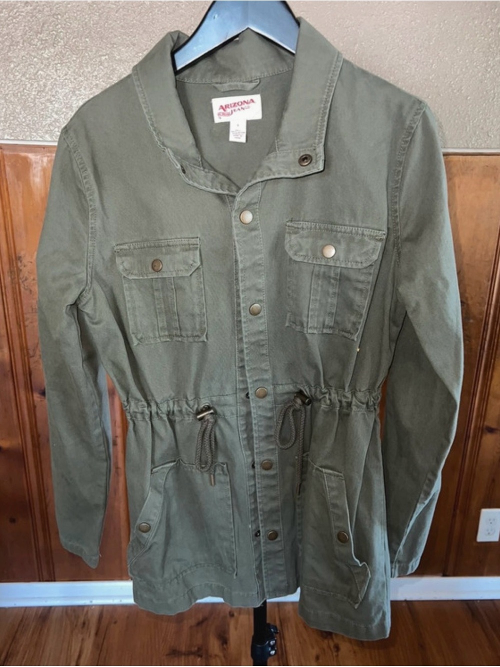 Arizona Jean Co. Olive Green Utility Anorak Utility Jacket Size Small